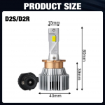 2tk D1S D2S D3S D4S D5S D8S LED auto esituled D1R D2R D3R D4R D5R D8R pirn 120W 60000LM turbolamp Canbus 6500K auto D2S/D2R