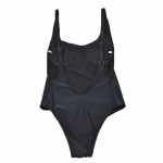 Naiste seksikas &uuml;hes t&uuml;kis rannas ujumiseks m&otilde;eldud bikiinide komplekt Seljata ujumistrikoo &otilde;huke ujumisriided U-kaelusega rihm k&otilde;rge v&ouml;&ouml;kohaga &uuml;hev&auml;rviline S must