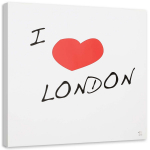 L&otilde;uendiprint I Love London Heart 30x30 punane