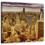 L&otilde;uendiprint Panorama New York 30x30 beež