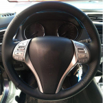 Auto rooli kate Nissan Teana Altima X-Trail QASHQAI Rogue DIY k&auml;sitsi &otilde;mblusega mikrokiud Black Thread