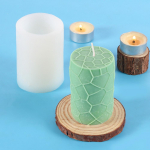 Silikoonist k&auml;sit&ouml;&ouml;na valmistatud savist t&ouml;&ouml;riistad silinder k&uuml;&uuml;nlavorm kunstivaha koogi vaiguvormid C valge