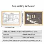 Moodne eskiiskunsti stiilis valgustusmaal 9,65*7,28 tolli kolmev&auml;rviline valgust muutev LED-dekoratiivmaal, mis sobib magamistoa koridori 9.65"*7.28"