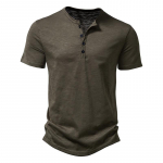 Meeste Henley kraega T-s&auml;rgid Suvised vabaaja &uuml;hev&auml;rvilised l&uuml;hikeste varrukatega T-s&auml;rk Kvaliteetsed topid XL