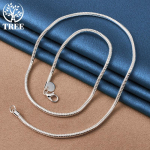 925 Sterling h&otilde;be 16/18/20/24/22/24/26/30 tolli 3mm Snake Chain kaelakee ehted 40cm