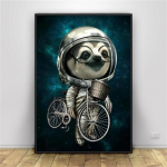 Laisk Naljakas Loomade Tapeet L&otilde;uend Maalimine Seinakunstiteos Plakat ja Prindi P&otilde;hjamaade Modulaarsed pildid lastetoale Kodukaunistus Ilma raamita 21*30cm