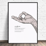 Itaalia tr&uuml;kised Vintage žest K&auml;est kinni hoidmine Plakat L&otilde;uend maalimine Itaalia meem Naljakas seinakunst Pildid Kodukaunistus Kingitus 21x30 No Frame