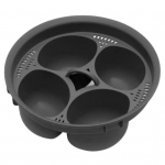 Auruti nakkumatu 4-auguline munaboiler K&ouml;&ouml;k Lihtne munade puhastamine toidukvaliteediga salak&uuml;ttiks must