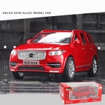 1/32 Scale XC90 Diecast automudeli m&auml;nguasi, tagasit&otilde;mmatav m&auml;nguasi koos heli ja valgusega lastele V&auml;ikelaste poiste t&uuml;drukute kingituste kollektsioon 1/32-15.5x6x6cm punane