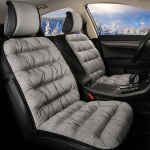 Polsterdatud autoistme kate Luksuslik autokaitse, universaalne libisemisvastane juhiistme kate koos seljatoega Hea soojus 1PCS-Black black