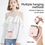 Samsung Galaxy Z Flip 5 4 3 5G &uuml;mbris Nahast kott Ristkorpuse rombikujuline rahakotialuse rihma kate Samsung Z volti jaoks 3 4 5 For Galaxy Z Flip 3 roosa