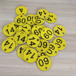 10/50/100 tk Punase mesitaru nummerdatud m&auml;rgisildid &uuml;mmarguse auguga ABS taru sildid Mesindusvarustus 100PC