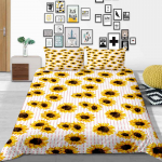 3D p&auml;evalillemustriga voodipesukomplekt voodipesu voodipesu komplekt voodipesu kate padjap&uuml;&uuml;r 2 v&otilde;i 3 t&uuml;kki AU240 * 270 eriti suur kodukaunistus Baby 100x135cm