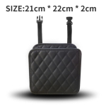 Car garbage bag creative car hanging seat back storage mobile phone umbrella storage bag net bag trash can car Basic gray