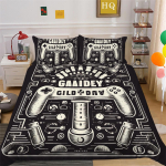 3D-retropleieri voodipesukomplekt Koljupea m&auml;nguk&auml;epidemega tekikate ja padjap&uuml;&uuml;r Mikrokiudkangast m&auml;ngumasinate seeria kodukaunistus Baby 100x135cm