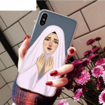 Moslemi islami araabia hijabi n&auml;ov&otilde;re Silmad Koraani telefoni&uuml;mbris iPhone'ile 11 12 13 pro max X XS MAX 6 6s 7 7plus 8 8Plus 5 5S SE XR kate iphone 6plus 6splus