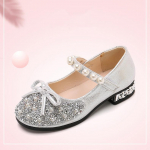 V&auml;ikesed Beebit&uuml;drukud Kristallselt S&auml;ravad Litrid P&auml;rlid Kingad Faux Pu Nahk Mary Jane Balleriin Lamedad Kingad Laste T&uuml;drukute Printsess Pehmed Suvised Armsad Vibu sandaalid 31 h&otilde;be