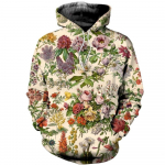Moodne meeste naiste kapuuts, 3D prinditud troopiliste lilledega dressipluus vabaaja spordidress L