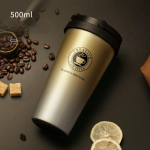 500 ml roostevabast terasest 304 kohvitermoskruus k&auml;epidemega lekkekindel auto vaakumkolb reisi isoleeritud pudelitrumli 500ml