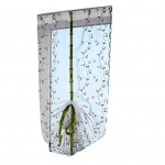 Maaelu V&auml;rske k&auml;sitsi tikitud lillevarjuga Sheer Voile Door Cafe K&ouml;&ouml;gikardin