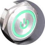 1 tk nuppl&uuml;liti metallist veekindel lukustus hetkeline LED-valgus auto mootori toitel&uuml;liti sinine punane HMM