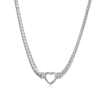 Opk Fashion roostevabast terasest Snake Bone Chain Love kaelakee naistele h&otilde;be