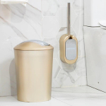 Kuldne paberihoidik Seinale paigaldatav tualetthari plastikust Creative tualettpaberi kast P&otilde;hjamaade pr&uuml;gikast pr&uuml;gikastid Vannitoa tarvikud Golden 2PCS