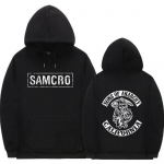 Sons of Anarchy SAMCRO Kahepoolne printiga kapuuts, Unisex Womnen Moebr&auml;nd Disain Pullover Unisexi fliisist puuvillased pusad L