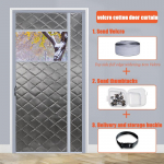 Puuvillane uksekardin Talvine Paksendatud Kodu Soe Tuulekindel K&uuml;lmakindel heliisolatsioon Iseimev vahesein Velcro Magnet Rippkardin 120*210