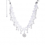 Naiste Faux Pearl Cubic Zirconia Inkrusteeritud ripats pitsist kaelakee kaelakee peakatted