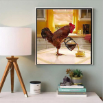 DIY teemantmaali kukk kohvi valamise ristpistes komplekt Mosaiikkunst Teemantmaal T&auml;isringi/ruudukujuline teemant Kodukaunistus Round 25x25cm