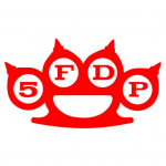 Five Finger Death Punch Music Band Sign Auto S&otilde;iduki helkurkleebised valge