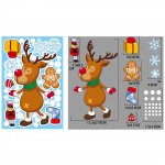 J&otilde;ulukaunistused Klaaskleebised lumememm p&otilde;der kommimees j&otilde;ulukleebised peokaunistused j&otilde;uluvana kleebised One Size