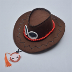Anime Portgas D Ace Cosplay M&uuml;tsid Cowboy Cap Meestele Naistele Lapsed Pidu Piraatide m&auml;rulikuju Cap M&uuml;tsid M&auml;nguasjad lastele T&auml;iskasvanutele Kingitus 56-58cm