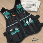 Elektriku t&ouml;&ouml;riistavest mitme taskuga veekindel kott aiandustehnikule