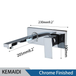 Kuldkattega vannitoa valamusegisti Seinale kinnitatav messingist kraanikaussi segistid, kraan, varjatud kraana kuuma ja k&uuml;lma vee must segisti