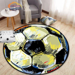 Jalgpallipildid vaip multikas jalgpall elutoa kaunistus &uuml;mmargune s vooditool matt kodu Sissep&auml;&auml;suuks lapsed 120cmx120cm