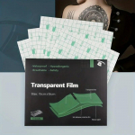 5 lehte t&auml;toveeringu j&auml;relhoolduse kaitsev l&auml;bipaistev kile veekindel sidemerull, t&auml;toveeringu varustus valge