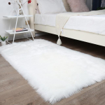 Paks valge vaip Pehme karusnahk elutuppa Palus vaip Magamistoa imitatsioon Villane kohev p&otilde;rand Vaibad Aken Voodikapp Kodukaunistuse vaibad 60x120cm 23x47inch