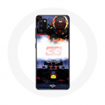 Samsung Galaxy A41 Case Formula 1 Max Verstappeni F1 draiver must punane ja kollane