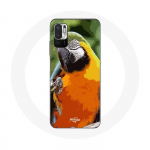 &Uuml;mbris Xiaomi Redmi Note 10 5G Macaws Parrot Orange Green jaoks