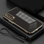 Huawei Y7a &uuml;mbrisele, Luksuslik ruudukujuline plaadistus Huawei P smart 2021 telefoni&uuml;mbris PPA-LX1 p&otilde;rutuskindel pehme TPU silikoonist tagakaas Fundas Huawei Y7a&Case & Strap heleroosa v&auml;rv