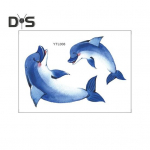 Pimedas helendav Dolphin WC kleebis Eemaldatav isekleepuv veekindel PVC elutoa seinakunst Vannitoa tualettruumi kaane kaunistuskleebis sinine