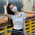 2024 Uus Suvine Stiil Puhas Iha Stiil &Otilde;&otilde;nes Slim L&uuml;hike Aluss&auml;rk L&uuml;hikeste varrukatega T-s&auml;rk Naiste Topid S must