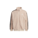 Adidas Neo triibuline spordifliisjakk unisex &uuml;ler&otilde;ivad hall-pruun HY2684 L beige