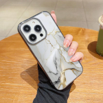 S&auml;rapulber marmorist pehmest silikoonist telefoni&uuml;mbris Iphone 15 14 11 Pro Max Plus 13 12 Mini Leopard Prinditud kaanele iPhone 15 valge