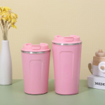 Roostevabast terasest vaakumkruus K&otilde;rge v&auml;&auml;rtusega v&auml;listingimustes kasutatav auto kaasaskantav veetass, suur k&otilde;huga tass 350ml valge