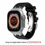 Luksuslik kummist rihm Apple Watchi rihma seeriale 9 8 7 45 mm 41 mm Ultra 49 mm silikoonist spordik&auml;ev&otilde;ru IWatch 6 5 5 44 mm 40 mm 42 mm jaoks 38mm 40mm 41mm