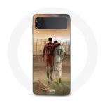Coque Samsung Galaxy Z Flip4 cristiano ronaldo messi goat