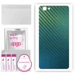 apgo Protective Skin Sticker for the back compatible with Kruger&Matz Live 4, Wrap Film, Foil, Vinyl - Pattern Carbon Chameleon CAKA1